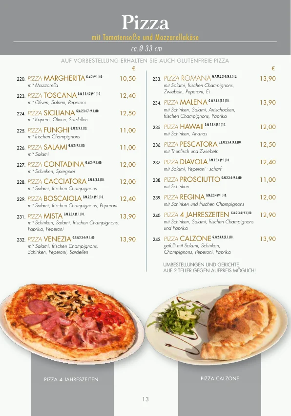 Vorschau der Original-Speisekarte, PDF-Seite 13